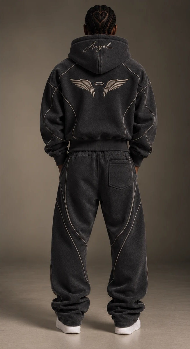Angél Tracksuit Black – Rückansicht